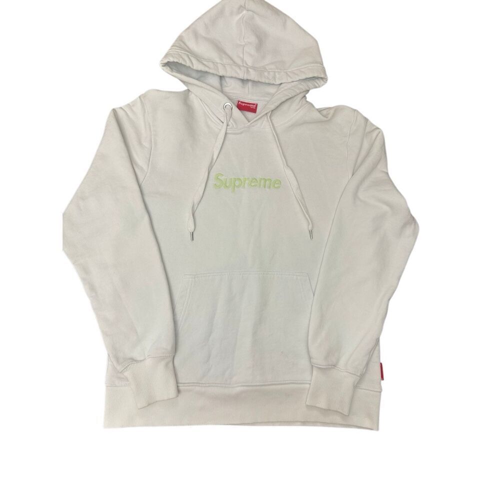 Supreme Spain Box Logo Hooded Sweatshirt Stone Hoodie White M